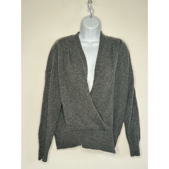 Astr Sweaters - ASTR The Label Sweater Wrap Cardigan Charcoal Gray Medium Women’s Wool Blend